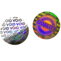 Custom anti-counterfeiting tamper proof VOID hologram seal sticker with custom text in roll